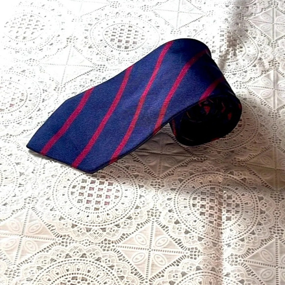 Striped Silk Repp Narrow Tie Polo Ralph Lauren - Picture 10 of 12